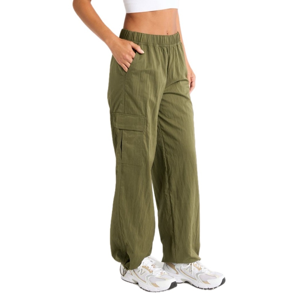 Zella Boundless Parachute Utility Olive Green Pant Size M